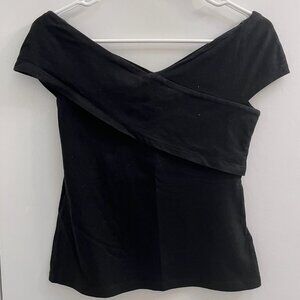 H&M off the shoulder black top